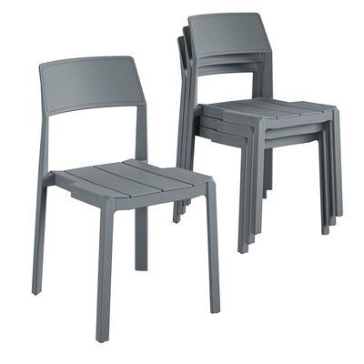 Chandler Stacking Patio Dining Side Chair by Novogratz