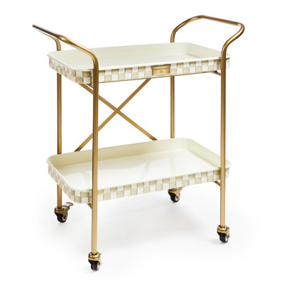 Mocha Check 2-Tier Kitchen Cart by MacKenzie-Childs