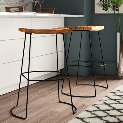 Gernold Solid Wood Bar & Counter Stool by 17 Stories