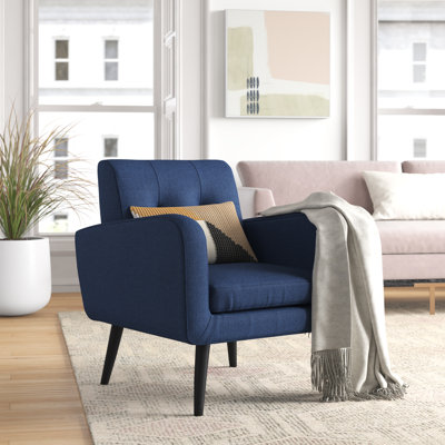 Almeda 28.75" W Mid-century Modern Tufted and Upholstered Armchair by Mercury Row