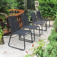 Neil Chair Stacking Patio Dining Chair (Set of 4) by George Oliver