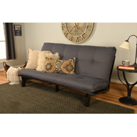 Higden Full 75" Wide Tufted Back Futon and Mattress by The Twillery Co.