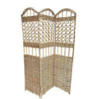 Three Panel Carbonized Willow Screen by MGP