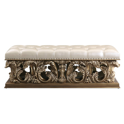 Kamyar Faux Leather Bedroom Bench by Rosdorf Park