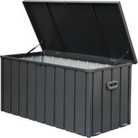 Mohzate 160 Gallons Water Resistant Galvanized Steel Lockable Deck Box with Wheels by mohzate