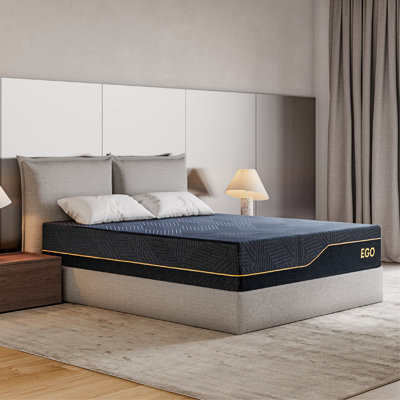 EGOHOME 14" Firm Copper Infused Gel Memory Foam Mattress - USA Made by EGOHOME