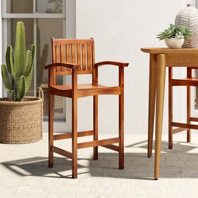 Kaci-Lei Patio Bar Stool by Red Barrel Studio