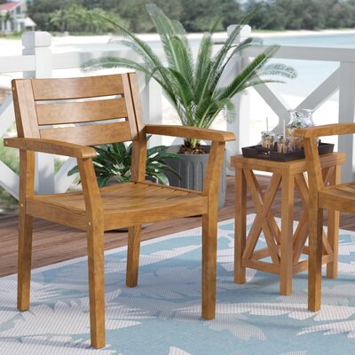 Amarrion Outdoor Rustic Patio Dining Chair by Winston Porter