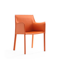 Paris Vegan Leather Upholstered Metal Side Chair by Manhattan Comfort