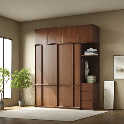 Simple Retro Push And Pull Wardrobe by marlao