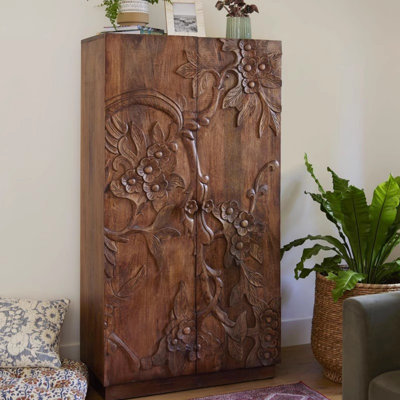 American Retro Carved Wooden Wardrobe by marlao