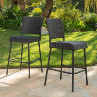 Bertila 29" Patio Bar Stool by Winston Porter