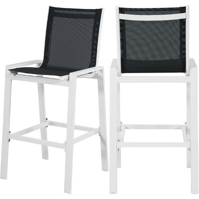Ury Mesh 29" Patio Bar Stool by Orren Ellis