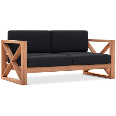 Halimo Waterproof Fabric Outdoor Loveseat by Gracie Oaks