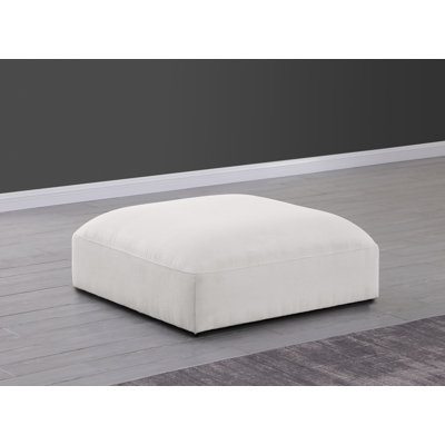 Hoebbel 38" Wide Rectangle Standard Ottoman by Wrought Studio