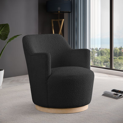 Ixareli Upholstered Swivel Armchair by Wrought Studio