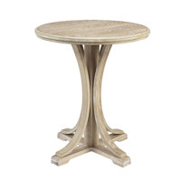 Martha Stewart Fatima Round Pedestal End Table by Martha Stewart
