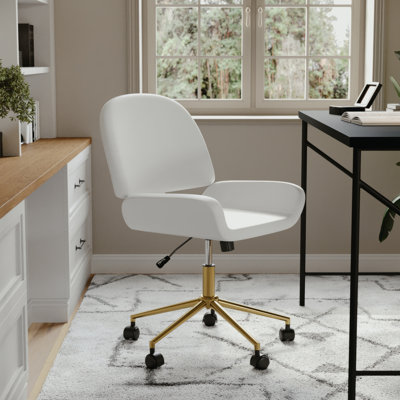 Hargrove Martha Stewart Upholstered Armless Swivel Home Office Chair by Martha Stewart