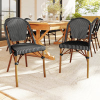 Martha Stewart Lily Pond All-Weather Stackable Patio Bistro Dining Chairs by Martha Stewart