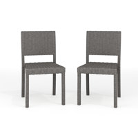 Martha Stewart Bedford Outdoor Rattan Wicker Stackable Side Dining Chairs by Martha Stewart