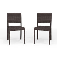 Martha Stewart Bedford Outdoor Rattan Wicker Stackable Side Dining Chairs by Martha Stewart