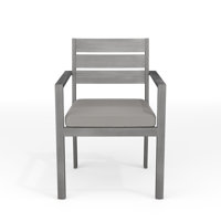 Martha Stewart Bedford All-Weather Stacking Patio Dining Armchair With Seat Cushion by Martha Stewart