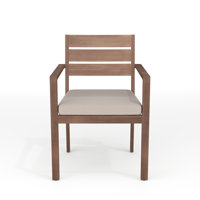 Martha Stewart Bedford All-Weather Stacking Patio Dining Armchair With Seat Cushion by Martha Stewart