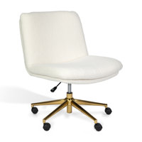 Martha Stewart Eloise Upholstered Swivel Home Office Chair With Wide Seat by Martha Stewart