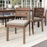 Martha Stewart Bedford All-Weather Stacking Patio Side Dining Chairs With Seat Cushions by Martha Stewart