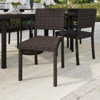 Martha Stewart Bedford Outdoor Rattan Wicker Stackable Side Dining Chair by Martha Stewart