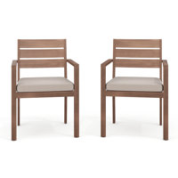 Martha Stewart Bedford All-Weather Stacking Patio Dining Armchairs With Seat Cushions by Martha Stewart