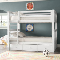 Hildegun 3 Drawer Solid Wood Standard Bunk Bed by Harriet Bee by Harriet Bee