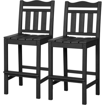 Outdoor 44" Bar Chair, Adirondack Bar Stools Set Of 2 by Lark Manor