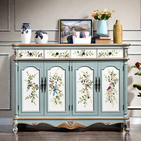 Vintage Simple Painted Wooden Accent Cabinet by NICECABINET