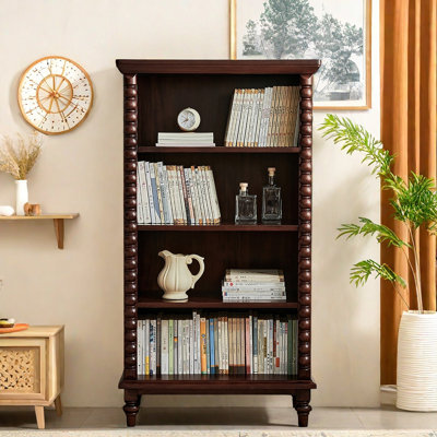 Retro Simple Walnut Solid Wood Bookcases by NICECABINET