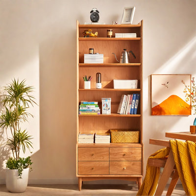 Simple All Solid Wood Cherry Wood Bookcase by NICECABINET