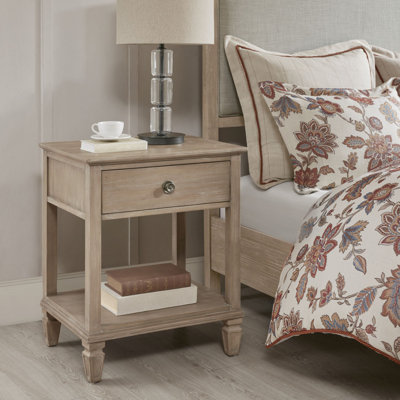 VIctoria One-Drawer Wood Bedside Table with Shelf by Canora Grey