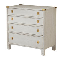 Somerset Bay 4 - Drawer Solid Wood Nightstand in White by Modern History Home