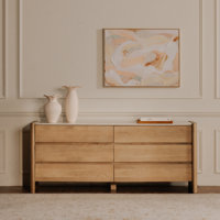 Gertis 6 Drawer Dresser Natural by Millwood Pines