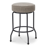 Kelsey Swivel Upholstered Counter Stool with Metal Frame by Moe