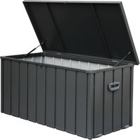 Primestok 160 Gallons Metal Lockable Deck Box with Lock