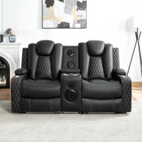 Deluxe Theater Style Motion Chair And Loveseat With Adjustable Headrest by Ebern Designs