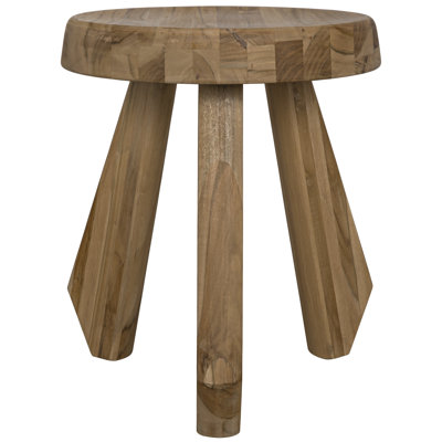 Priam Teak Accent Stool by Noir