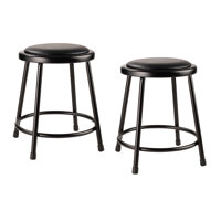 Heavy Duty Vinyl Padded Steel Shop Stool 2 Pack by National Public Seating