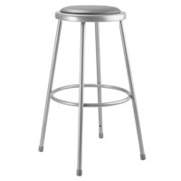 6400 Series Heavy Duty Vinyl Padded Steel Lab Stool with Footing by National Public Seating