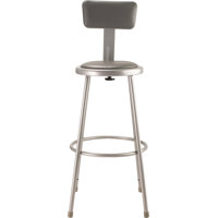 Stool with Adjustable Backrest by National Public Seating