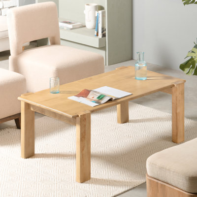 Clayton 26" Wide Rectangular Solid Wood Coffee Table by Latitude Run