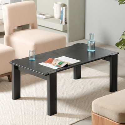 Clayton 26" Wide Rectangular Solid Wood Coffee Table by Latitude Run