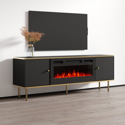 Camelia BL-EF Electric Fireplace 63" TV Stand by Meble Furniture