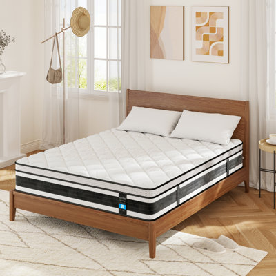10/12 Gel Memory Foam Hybrid Mattress In A Box, euro Top Bed Mattress For Cooler Sleep by NISIEN